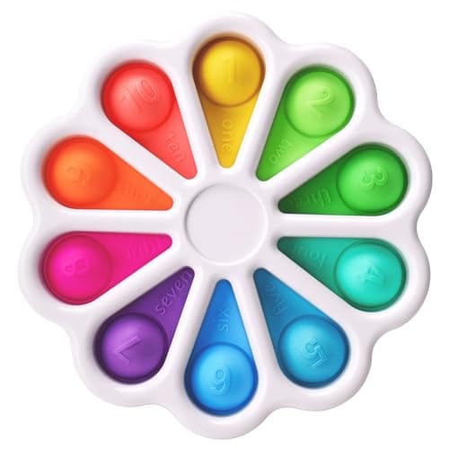 Pop Fidget Sensory Toys for Toddlers 1-3, Montessori Toys for 1 2 3 Year Old, Toddlers Push and Popping Bubbles Digits Number Learning Sensory Preschool Toy