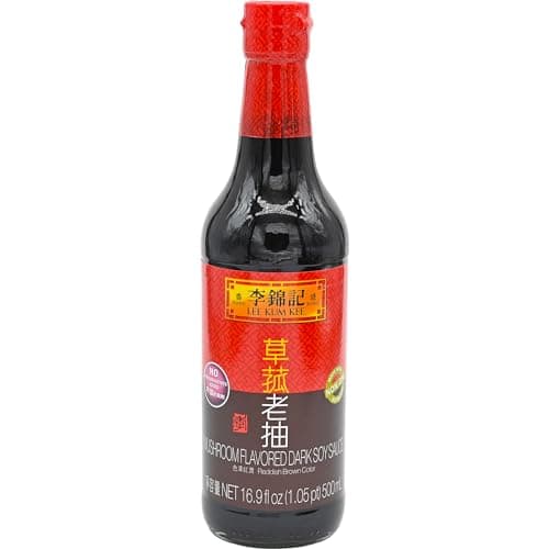 LKK Mushroom Flavored Dark Soy Sauce, 16.9 Fl Oz