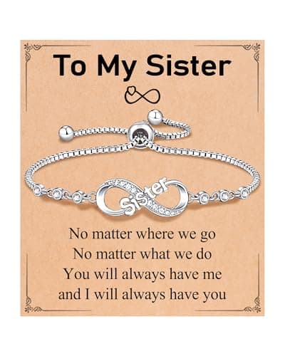 UNGENT THEM Sisters Birthday Gifts from Sister Bracelet for Women Christmas Valentines Mothers Day Ideas Gift