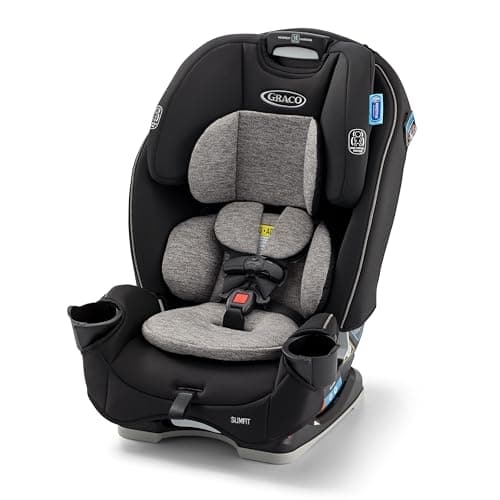 Graco Slimfit 3-in-1 Convertible Car Seat, Ultra-Space-Saving Design, Jarret, Suitable for Rear and Forward-Facing, Highback Booster Seat with 10-Position Headrest