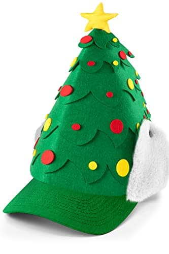 Tipsy Elves Christmas Tree Hat - Funny Green Christmas Hat for Men & Women