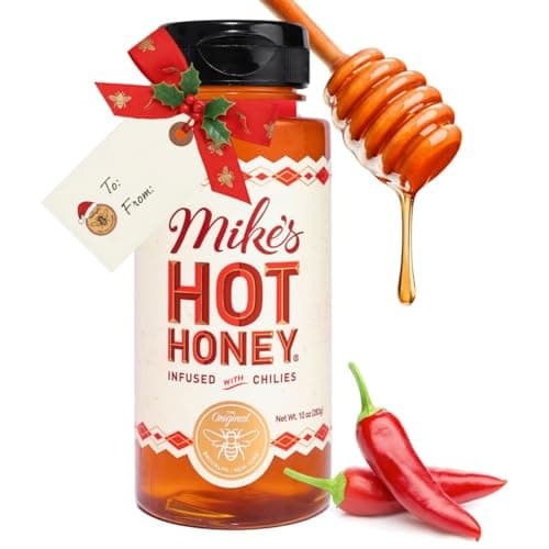 Mike's Hot Honey, America's #1 Brand of Hot Honey, Spicy Honey Infused with Chili Peppers, Certified Kosher, Gluten-Free, Paleo-Friendly, Sweet Heat, Perfect for Hot Sauce Lovers (10oz Bottle, 1 Pack)