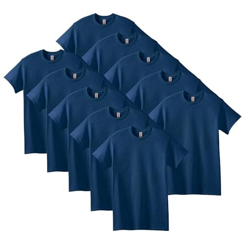 Gildan Heavy Cotton T-Shirt G5000, Navy (10-Pack), Large