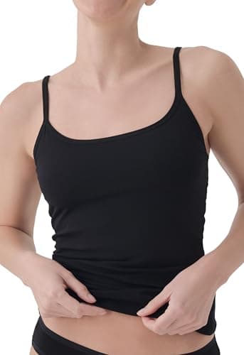 Pact Organic Cotton Women's Everyday Shelf Bra Camisole Black