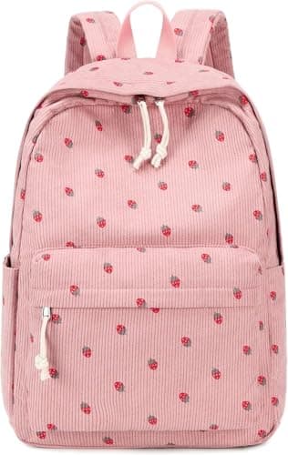 Bluboon Backpack for School Girls Backpack Cute Corduroy Bookbag Kids Backpack Laptop Backpack Gifts for Women