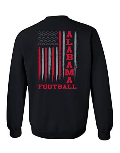 Alabama Football Flag Unisex Crewneck Sweatshirt-Black-xl