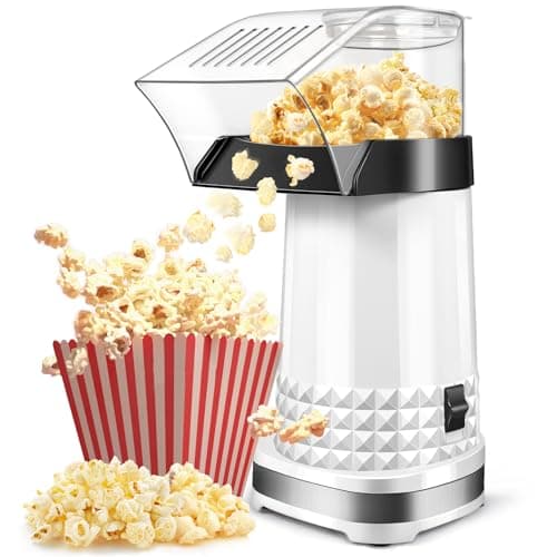 1200W Fast Hot Air Popcorn Popper - 4.5 Quarts, Electric Popcorn Machine with Measuring Cup - Safety ETL Approved, BPA-Free, Air Popper Popcorn Maker No Oil, Perfect for Home Family Party Kids