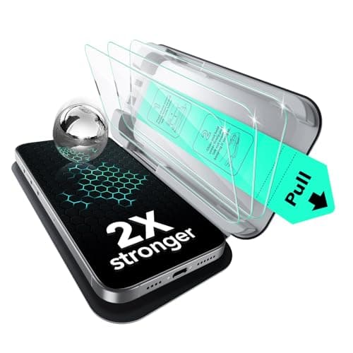 ESR 3 Pack for iPhone 16e/ iPhone 14/ iPhone 13/13 Pro Screen Protector, Military Grade Shatterproof, 9H Hardness, Tempered Glass with UltraFit Tray