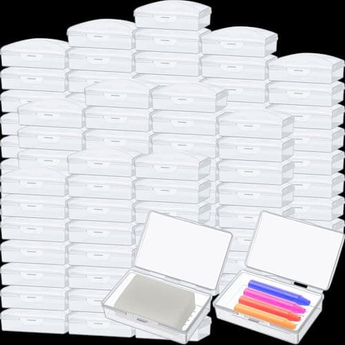 Reallnaive 24 Pcs Travel Soap Container Portable Plastic Soap Boxes Bulk with Lid Homeless Donations Bulk Gym Shower Tour Groups Hotel Outdoor Camping (White)