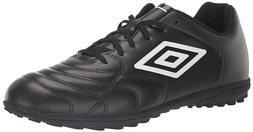 Umbro Men's Classico XI TF Turf Soccer Shoes, Black/White, 11.5