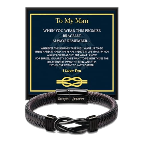 Valentines Day Gifts for Him Boyfriend Gifts for Men Mens Bracelet Valentine's Day Mens Gifts Bracelets for Men Anniversary Romantic Gifts for Men Husband from Wife