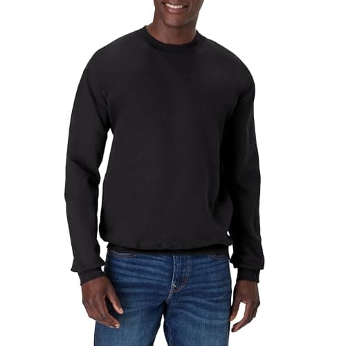 Hanes mens Ultimate Cotton Heavyweight athletic sweatshirts, Black, X-Large US