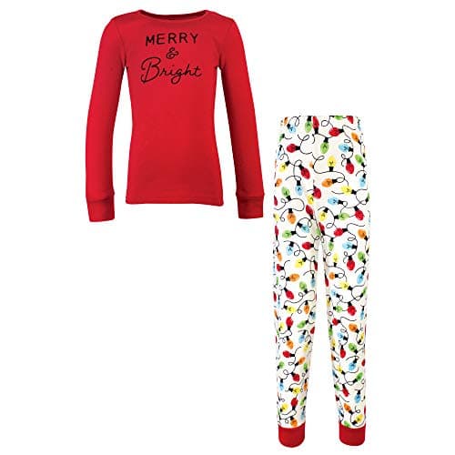 Touched by Nature Unisex Holiday Pajamas, Merry And Bright Kids, 7 Years