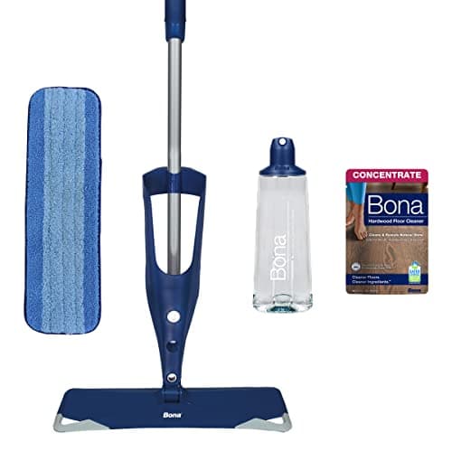 Bona Hardwood Floor Premium Spray Mop - Includes Wood Floor Cleaning Concentrate and Machine Washable Microfiber Cleaning Pad - Dual Zone Cleaning Design for Faster Cleanup