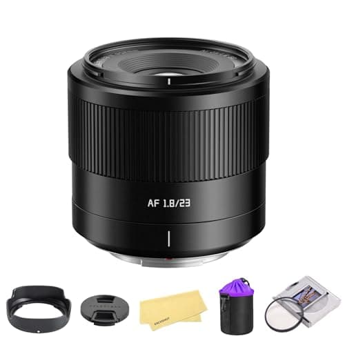 TTARTISAN AF 23mm f1.8 APS-C Frame Lens for Sony E Mount Cameras for Sony A5000 A5100 A6000 A6100 A6300 A6400 A6500 A6600 NEX-3 NEX-3N NEX-3R NEX-5T (Black)