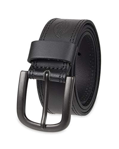 Dickies Men's 100% Leather Jeans Belt with Reinforced Double-Stitched Edge and Prong Buckle