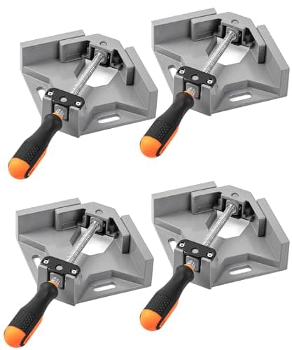 Bates- Corner Clamps for Woodworking, 4 Pack, 90 Degree Clamp with Adjustable Swing Jaw Aluminum Alloy Frame, Right Angle Clamps for Woodworking