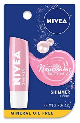 NIVEA Shimmer Lip Care - Pearly Shimmer for Chapped Lips, Moisturize All Day - .17 oz. Stick