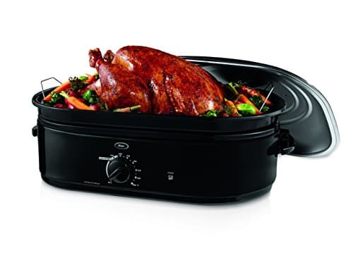 Oster CKSTRS18-BSB-W 18-Quart Roaster Oven with Self-Basting Lid, Black