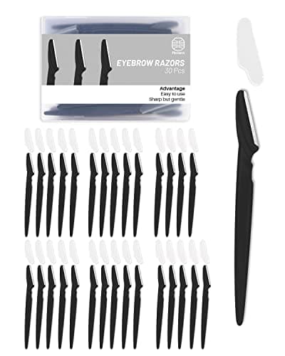 MoHern Dermaplaning Tool for Face, 30 Pcs Dermaplane Razor for Face, Multipurpose Face Razors for Women and Men, Black