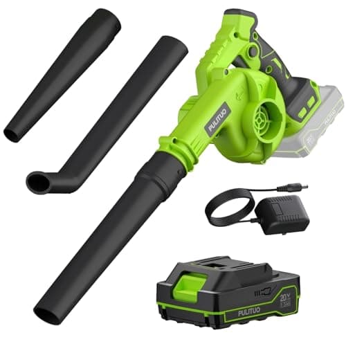 Leaf Blower Cordless with Battery and Charger, 20V Electric Leaf Blower 120MPH Small Leaf Blower, Lightweight Battery Leaf Blower Yard Tools Grass Blowers for Lawn Care Patio Backyard Garden Floor