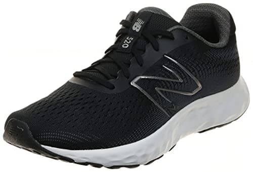 New Balance Men's 520 V8 Running Shoe, Black/White, 9.5