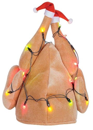 Plush Light-Up Christmas Turkey Hat
