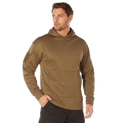 Rothco Conceal-Ops Hoodie – Comfortable Discrete Carry Performance Hooded Sweatshirt, Coyote Brown, L