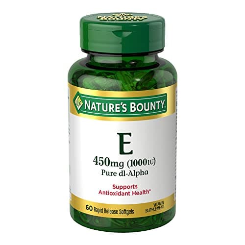 Nature's Bounty Vitamin E 1000 IU Softgels, Supports Antioxidant Health & Immune System, 1 Pack, 60 Softgels