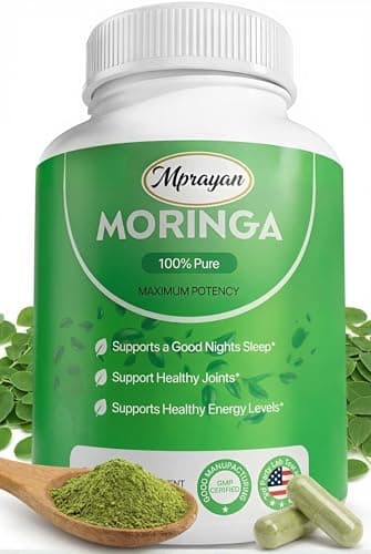 MPRAYAN Moringa Capsules 800mg – Pure Moringa Oleifera Leaf Powder – Antioxidant Nutritional Supplement for Natural Energy & Immune Support – Vegan, Non-GMO Superfood – 60 Capsules