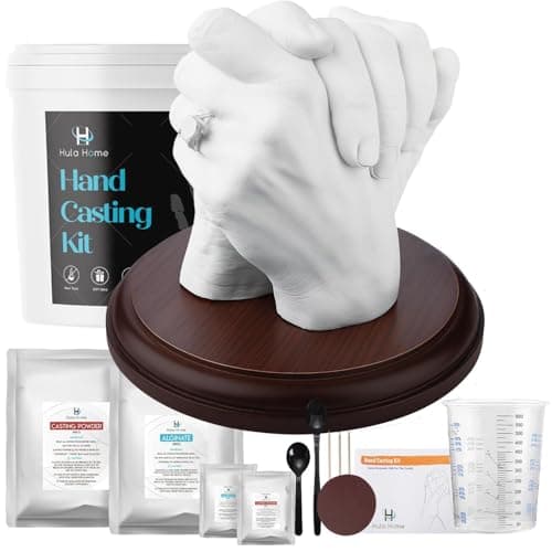 Hula Home Hand Casting Kit for Couples or Family with Mounting Plaque | Anniversary DIY Gifts Her & Him, Keepsake Sculpture Wedding Kids,