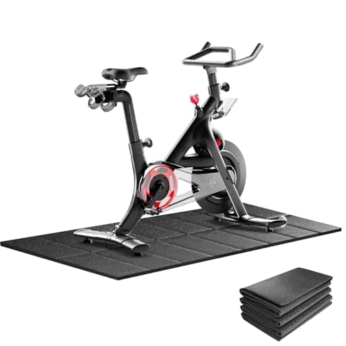 THAILE Exercise Bike Mat, Compatible with Peloton Bikes, 60"x30", Bike Trainer Mats, Mat for Indoor Stationary Spin Bikes Treadmill Walking Pad on Hardwood Floor Carpet Protector