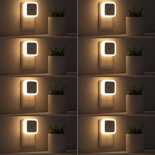 Sujeet Night Light, Night Lights Plug into Wall 8-Pack, Nightlight Plug in Night Light, Dusk to Dawn Night Lamp Led (Warm White)