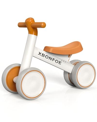 XBONFOE Baby Balance Bike for 1 Year Old Boys Girls, 10-24 Month Toddler Balance Bike, Baby Bike with No Pedal 4 Silence Wheels, First Ride on Toys with Adjustable Soft Seat, First Birthday Gifts