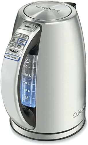 Cuisinart 1.7-Liter Stainless Steel Cordless Electric Kettle with 6 Preset Temperatures