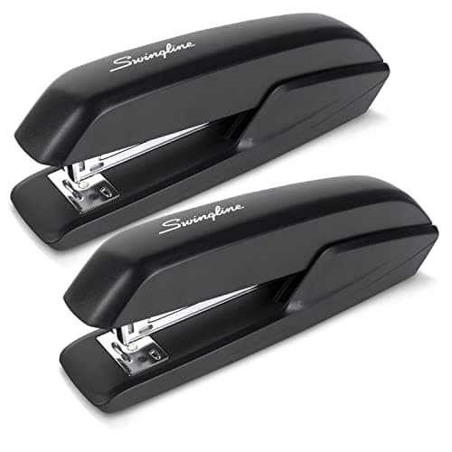 Swingline Standard Stapler, 20 Sheet Capacity, Eco Version, Jam Free, 2 Pack, Black (54501)