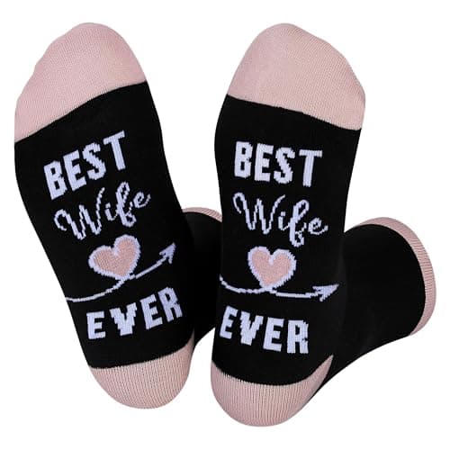 Birthday Gifts For Women,Valentines Day Funny Gifts For Wife Mom Gifts Best Wife Ever Socks Gift For Her, Funny Novelty Socks