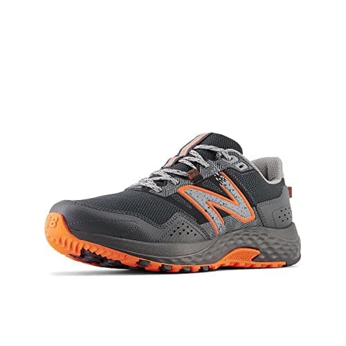 New Balance Men's 410 V8 Trail Running Shoe, Black/Cayenne/Shadow Grey, 11.5