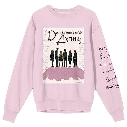 Bioworld Harry Potter Dumbledore's Army Women's Pink Crew Neck Sweatshirt-XXL