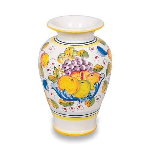 Deruta Hand Painted m Ceramic Vase from Italy
