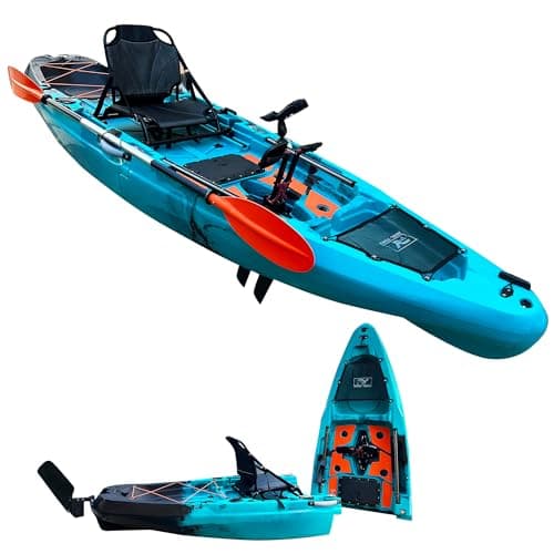 10.8ft Rapido Modular Fin Drive Fishing Kayak | Super Lightweight, 400lbs Capacity | Easy to Store - Easy to Carry | Beats Inflatables | No roof Racks - no Wall Racks