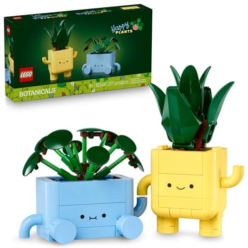 LEGO Botanicals Happy Plants Building Toys - Bedroom or Dorm Room Decor for Girls, Boys, & Adults, Desk or Shelf Display - Stocking Stuffers & Gift for Christmas - 10349