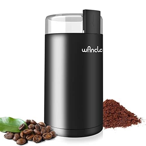 Coffee Grinder, Wancle Electric Coffee Grinder, Spice Grinder, One Touch Coffee Mill for Beans, Spices and More, with Clean Brush Black