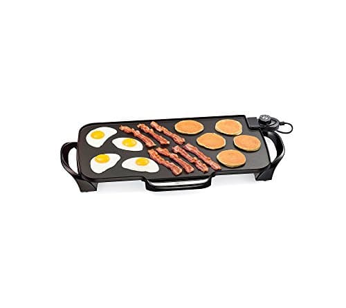 Presto 07061 22-inch Electric Griddle With Removable Handles, Black, 22-inch