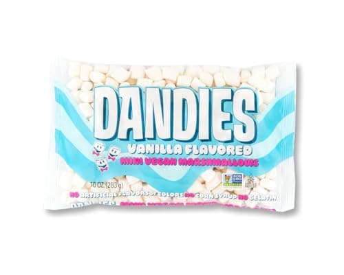 Dandies Mini Vegan Marshmallows, No Artificial Flavorings, Food Dyes, Corn Syrup, or Gelatin, Perfect for Roasting, S’mores, or Snacking (1 Pack)