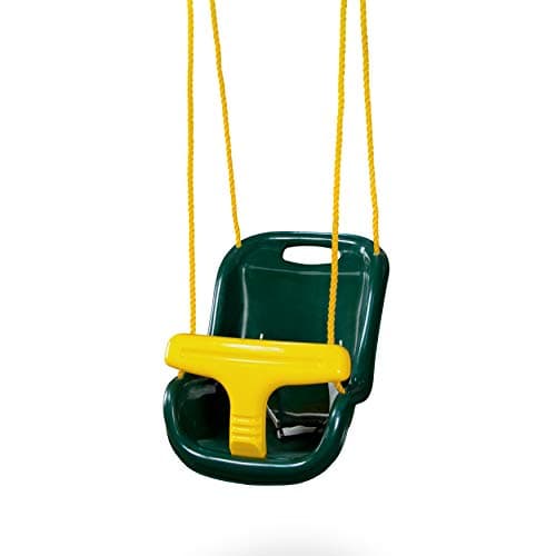 Swing-N-Slide WS 4001-G Plastic Infant Swing with Nylon Rope Swing Set Attachment, Green w/Yellow