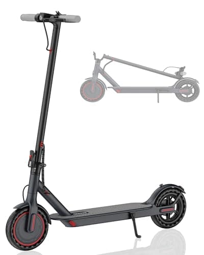 Best Electric Scooters #8 from Qlaway Qlaway Electric Scooter - Top Speed 19 MPH, Max 15 Miles Ranges, 8.5" Solid Tire, Powerful 350W Motor, Load 264LBS, Aluminum Alloy Foldable Commuting Escooter for Adults & Teens