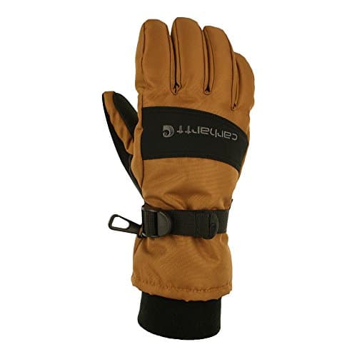 Carhartt Men's WP Waterproof Insulated Glove, Brown/Black, X-Large