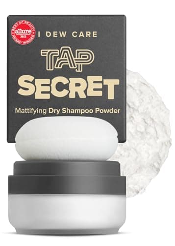 I DEW CARE Dry Shampoo Powder - Tap Secret | With Black Ginseng, Non-aerosol, Benzene-free, Mattifying Root Boost, No White Cast, Travel Size Dry Shampoo for Woman, Hair Care, 0.24 oz.