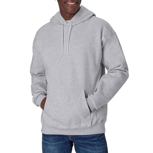 Hanes Men's Ultimate Cotton Heavyweight Pullover Hoodie Sweatshirt, Light Steel, Medium